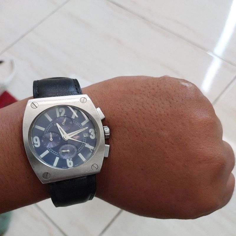 jam tangan chronograph Tagg6 Heuerr preloved second bekas