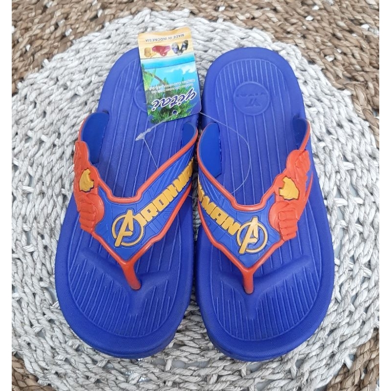 Sandal Jepit Anak Laki Laki Karakter Ironman Yitai YT-342C