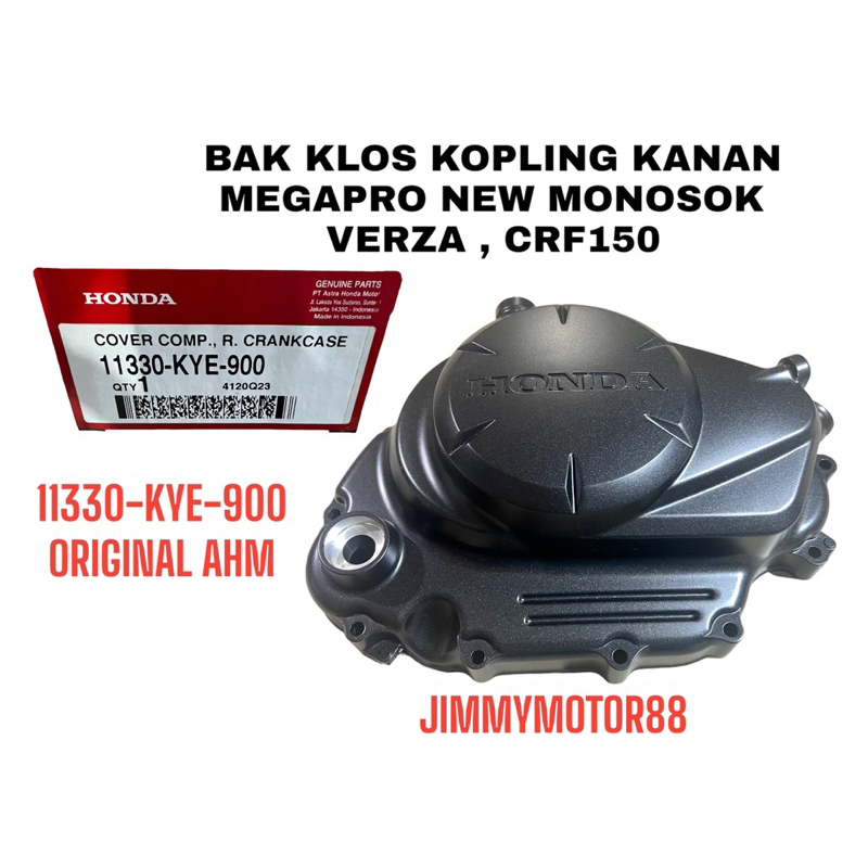 BAK BLOK KLOS KOPLING KANAN, RIGHT CRANKCASE MEGAPRO NEW MONOSOK VERZA CRF 150 ORIGINAL AHM 11330-KY