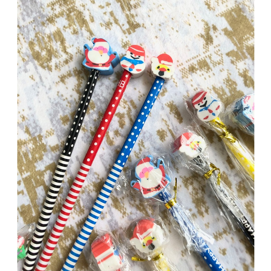 

Gannise 6pcs Pensil Penghapus Natal Natalan Merry Christmas Santa Clause Sinterklas GN-ST0199