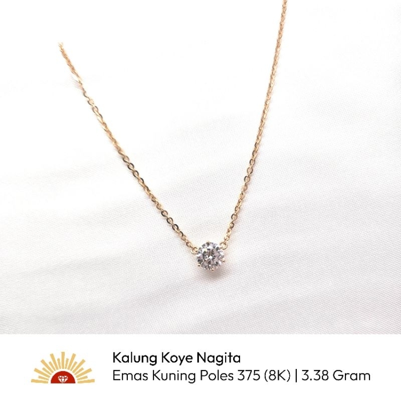 Kalung Koye Nagita Emas Kuning Poles 375 (8K)