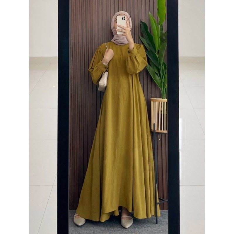 DNMuslim Gamis Wanita Terbaru Dress Remaja Lebaran Baju Jubah Muslim Wanita Dewasa Kekinian