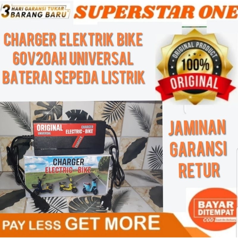 charger elektrik bike 60V 20AH universal baterai sepeda listrik