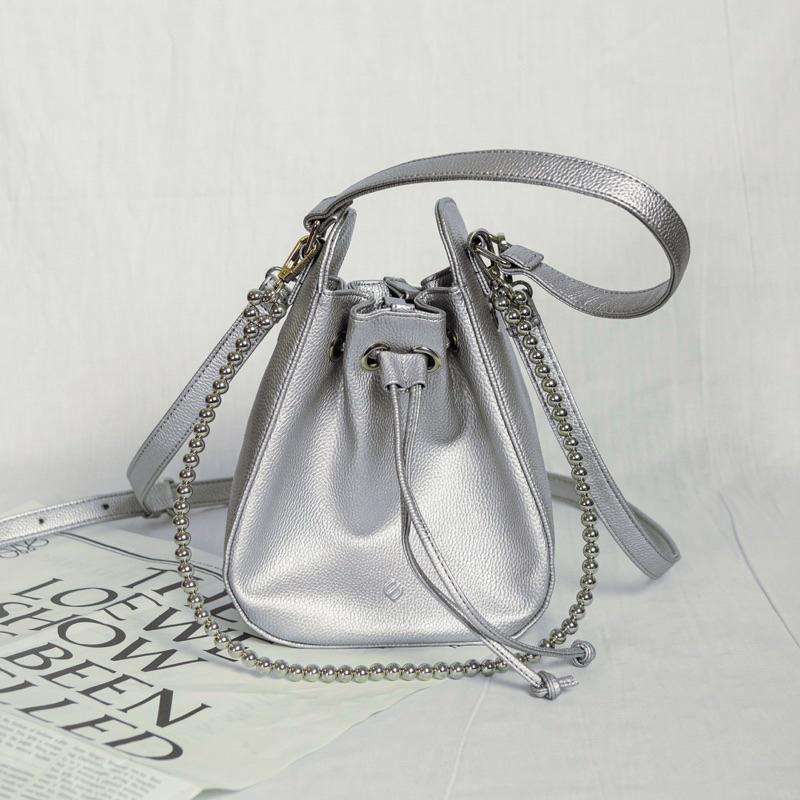 Aluna Bucket Bag Silver | Tas Wanita | Tas Selempang Wanita | Tas Silver