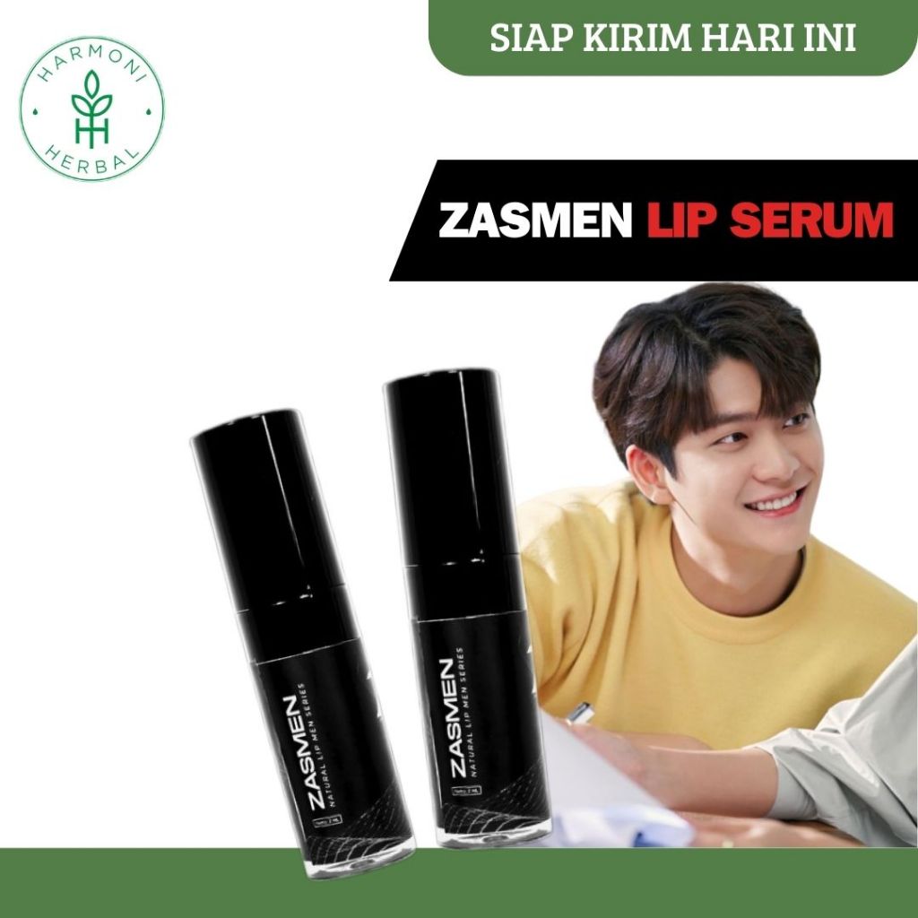 Zasmen Lip Serum | Pelembab Bibir Pencerah Bibir Pria | Untuk Bibir Hitam | Bibir Pecah - Pecah | Bi