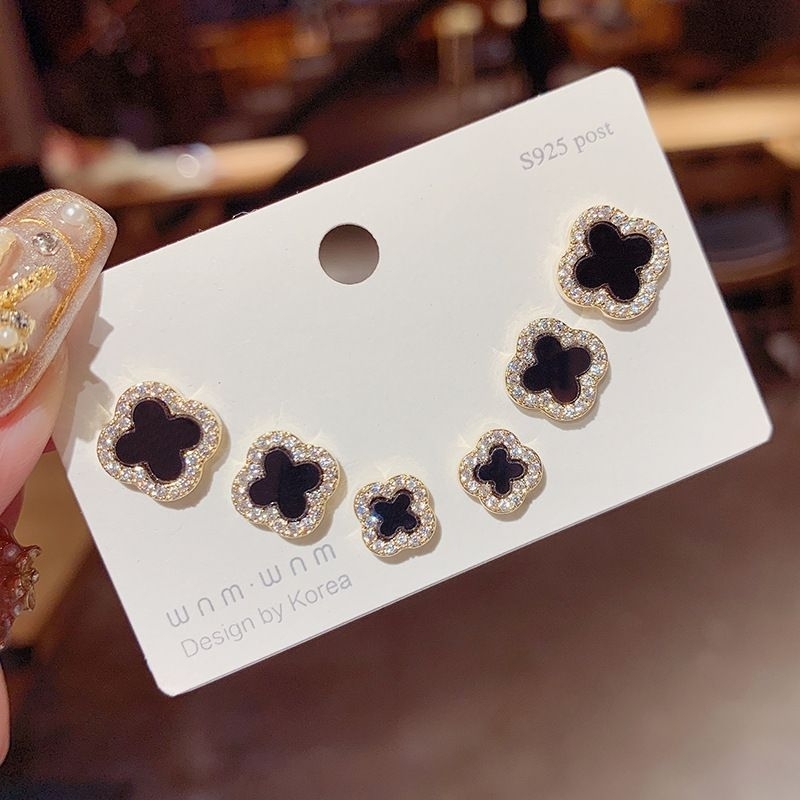 Clafel & Co - MIN HEE Anting Wanita Lapis Emas Asli 18K Set Lapis Emas 18K Zircon Giwang Jewelry