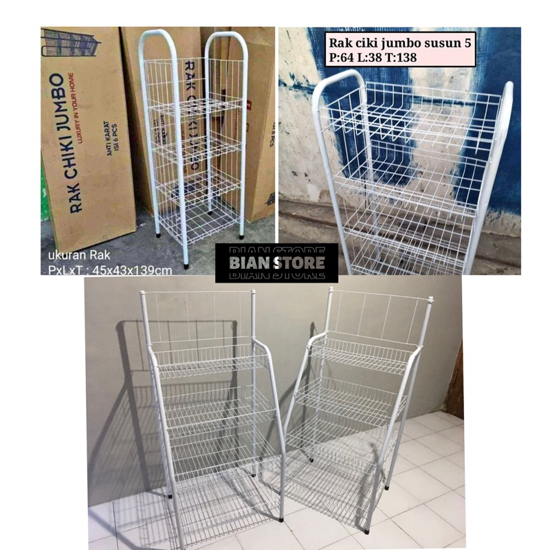 Rak Chiki Besi 4 dan 5 susun