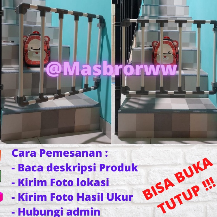 Deal Now Pagar Bayi Pembatas Pengaman Bermain Baby Fence Safety Gate Pipa Paralon Anak Bayi bisa buk