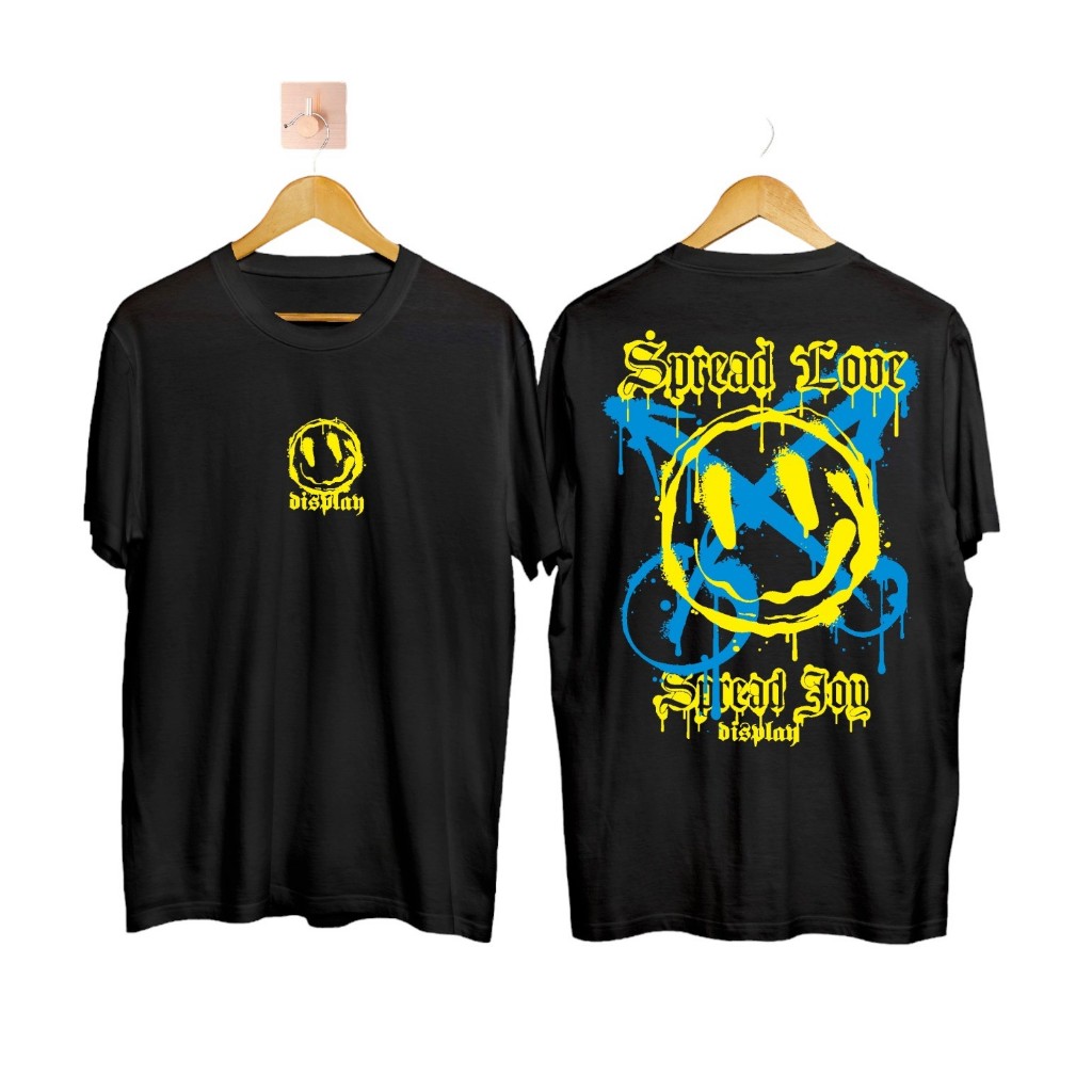 Baju Kaos Spread Love Hitam (COD)/Baju Brand Lokal/Brand Lokal Baju/Others/Kaos Pria Dewasa/Baju Bra