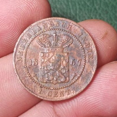 A1823 Koin Kuno jaman belanda 1 Cent 1857 Real Pic Asli Ready