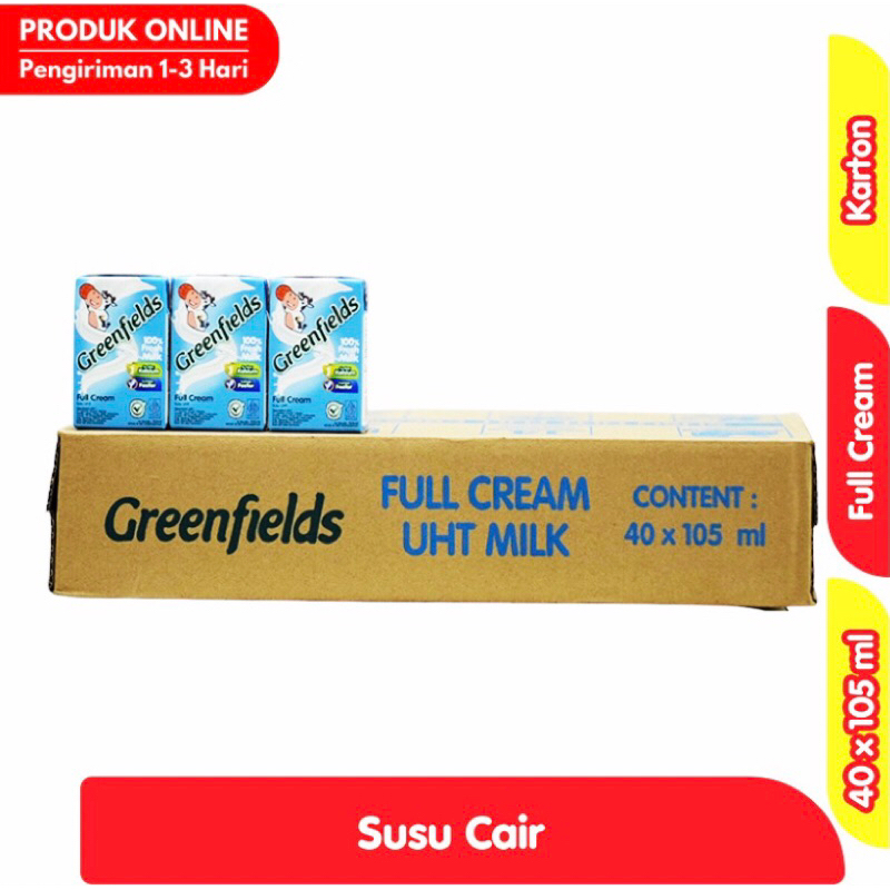 

Greenfields Susu UHT Full Cream 40 x 105 ml - Karton