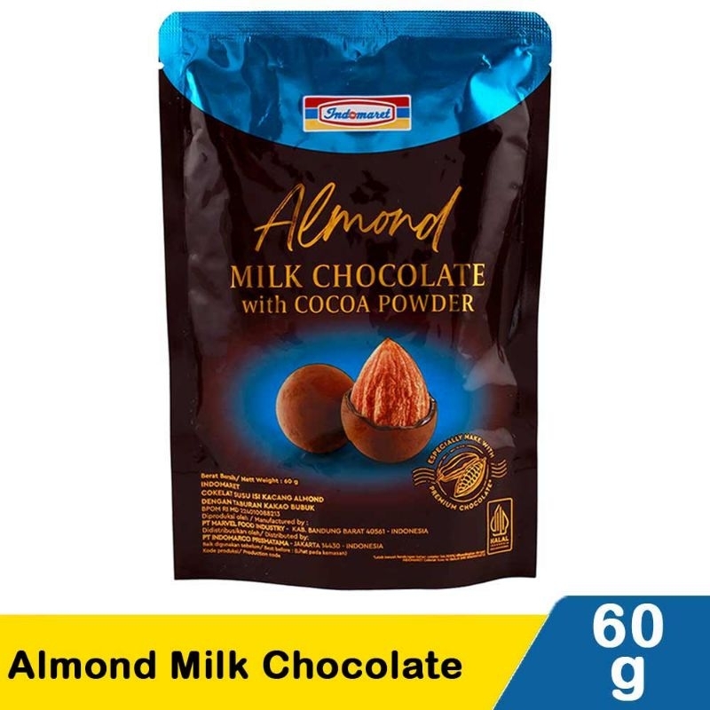 

Indomaret Almond Milk Chocolate 60G