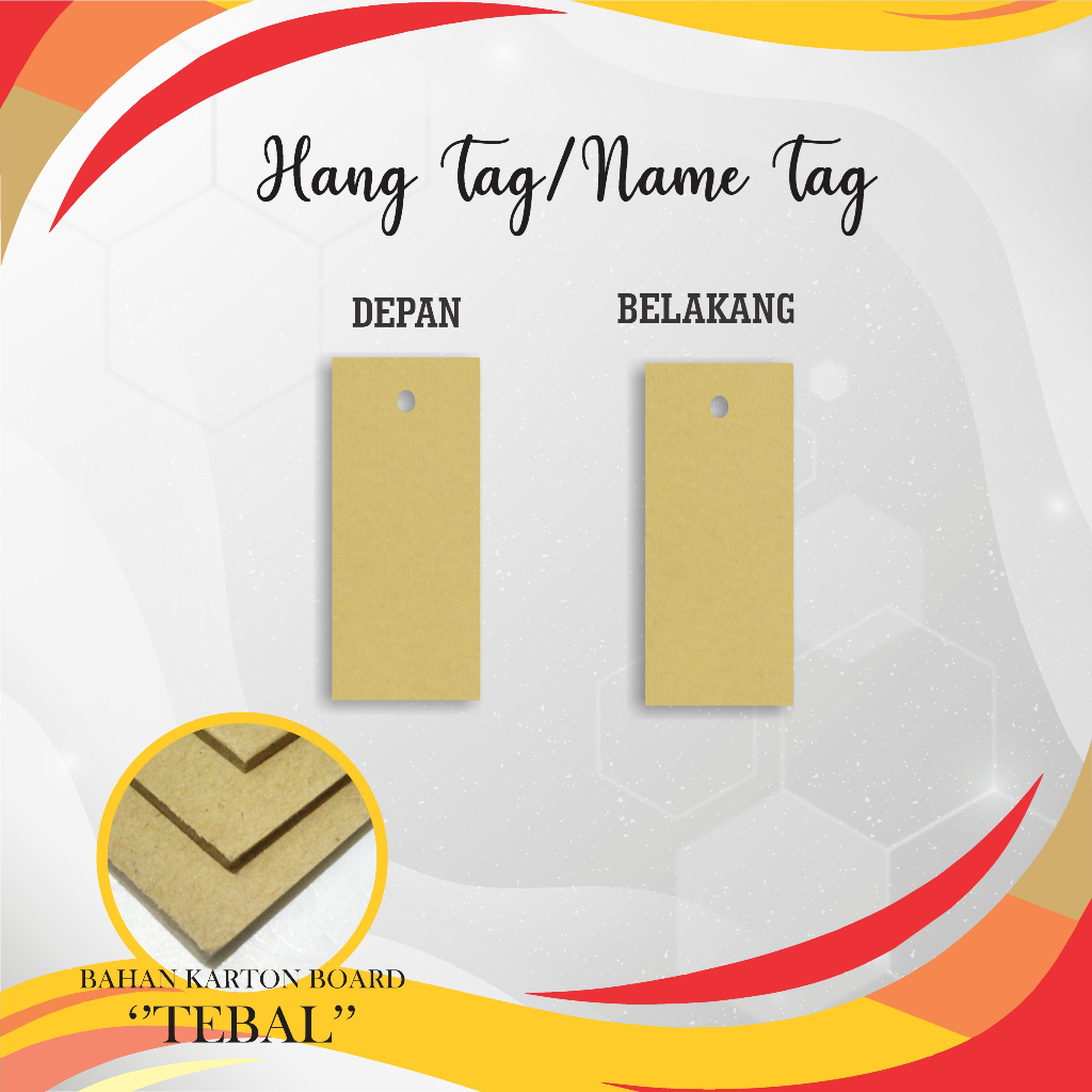 

(MINIM 50 PCS)Hang tag polos/ label hangtag /tag label/tag pakaian/label baju/label distro/label ucapan/label barang