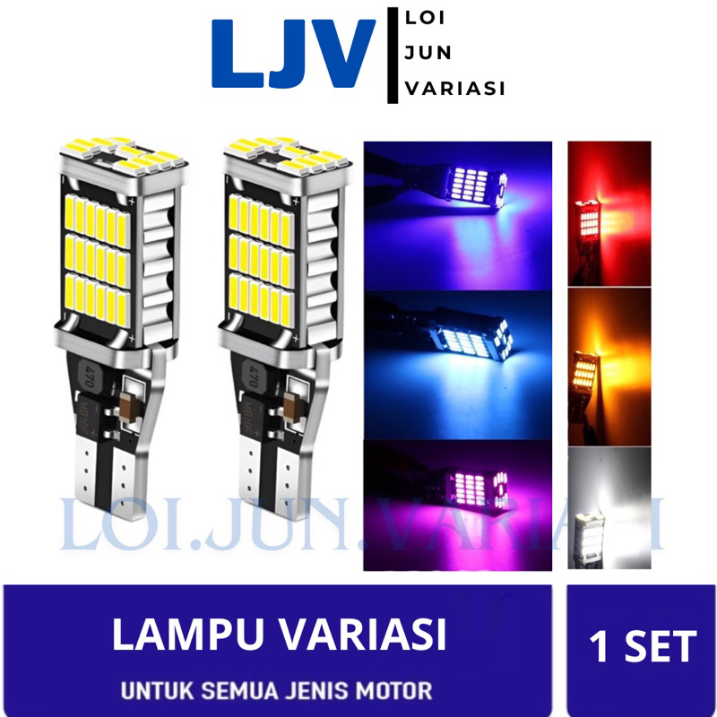 LAMPU SEIN SENJA LED T10 T15 SEN DAJJAL 45 LED SUPER TERANG 12 VOLT AC DC SEIN DAJJAL MOTOR MOBIL LA