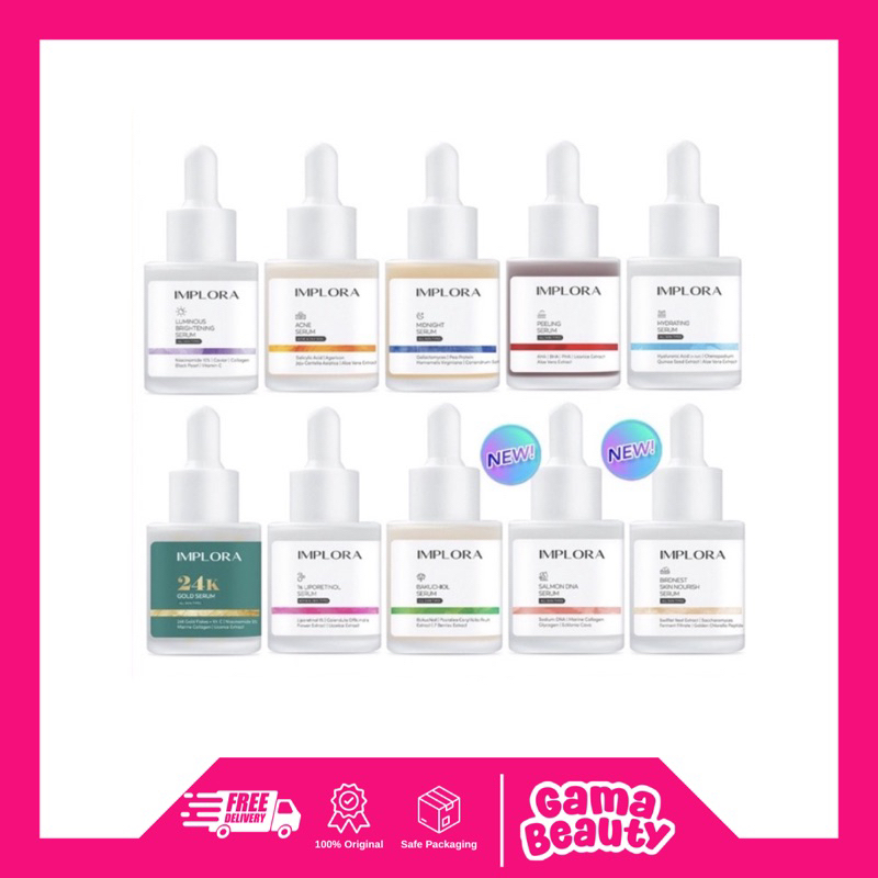 Gamabeauty - IMPLORA FACE SERUM/LUMINOUS BRIGHT /SERUM ACNE /PEELING/ MIDNIGHT/HYDRATING/ 24K GOLD S