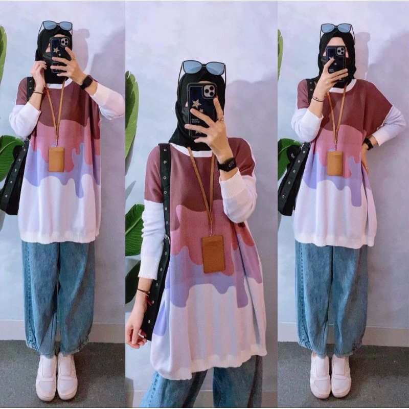 Vanilla Rajut Jumbo tunik rajut jumbo tunik jumbo tunik rajut premium tunik rajut import tunik wanit