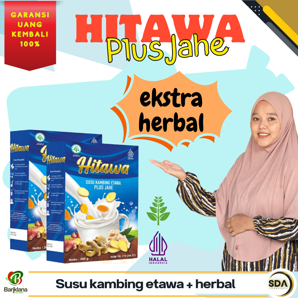 

HITAWA Susu Kambing Etawa Plus Herbal Jahe 200g Sehat sendi dan tulang