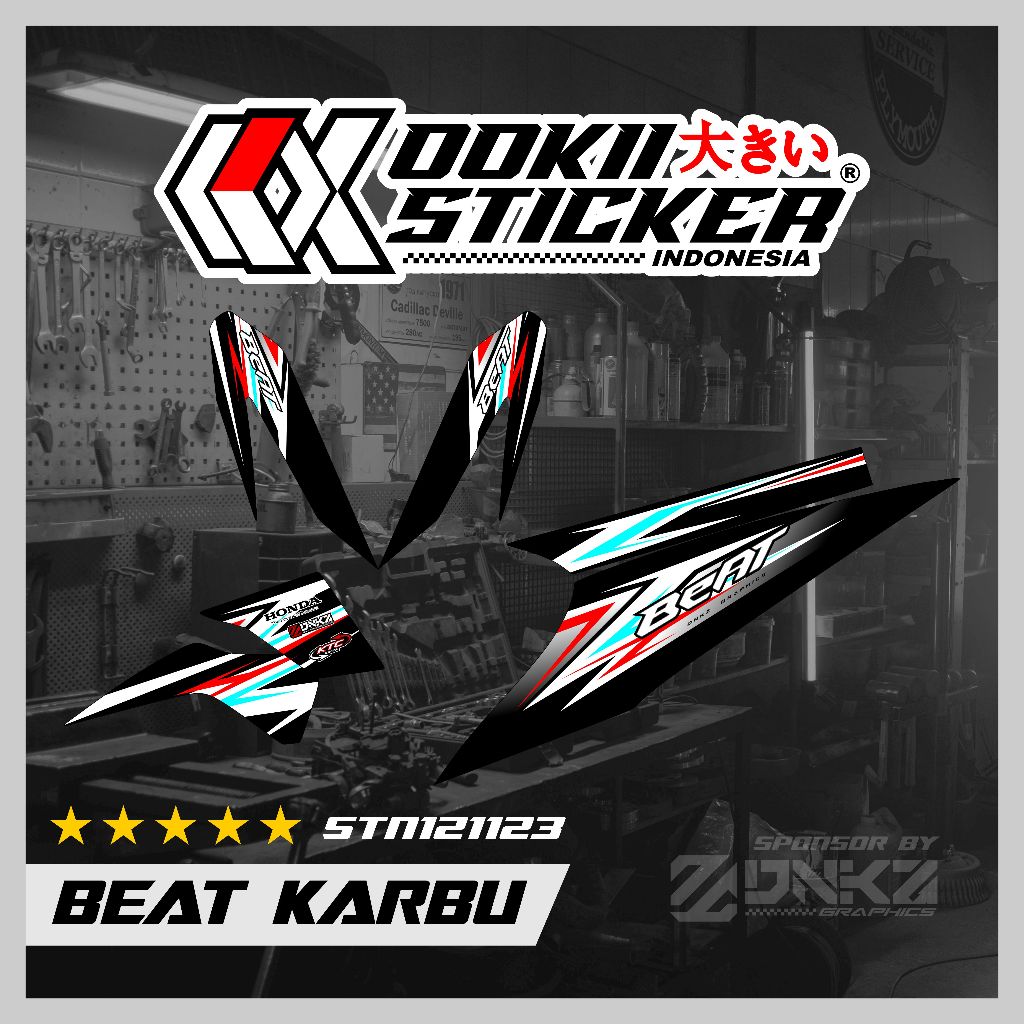 Stiker Beat Karbu Decal Striping Beat Karbu Premium Racing N121123 OOKII