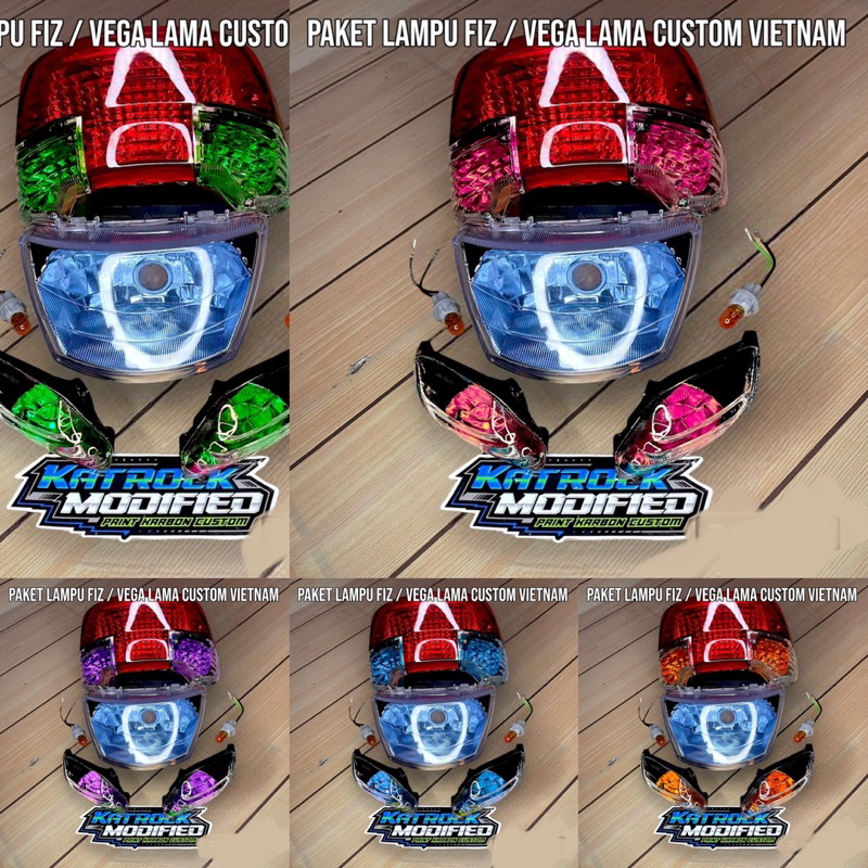 LAMPU DEPAN FIZ R PAKET LENGKP LAMPU FIZ R REFLEKTOR LAMPU DEPAN FIZ R FIZR VEGA LAMA CUSTOM HEADLAM