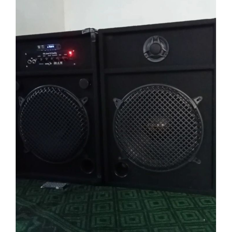 sepasang salon aktif rakitan subwofeer sudah blutut 12 inc fitur komplit