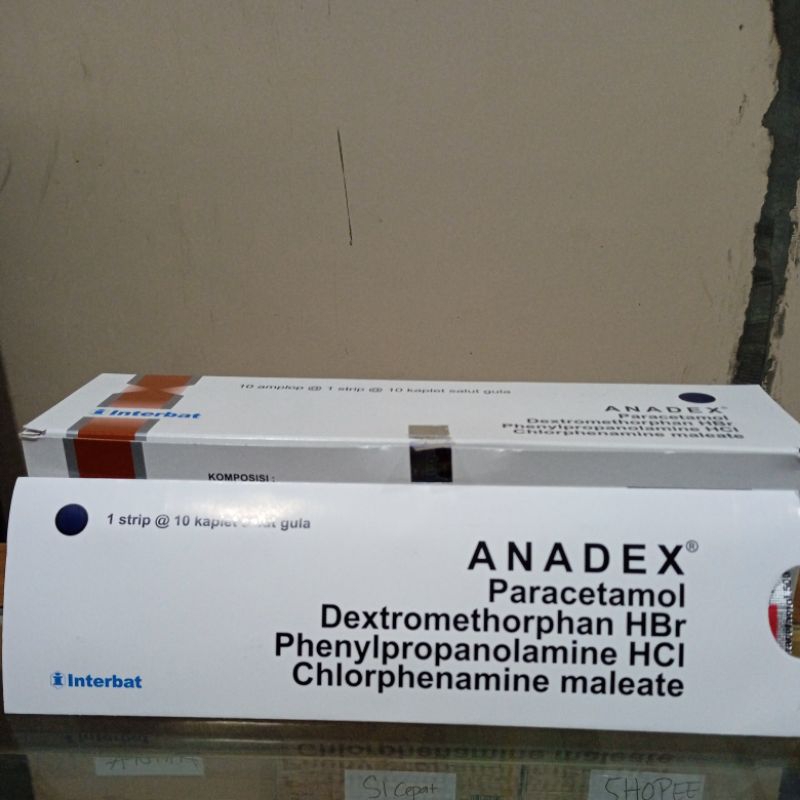 Anadex Strip Isi 10 Tablet / Untuk Obat Pilek Dan Flu;anadextab