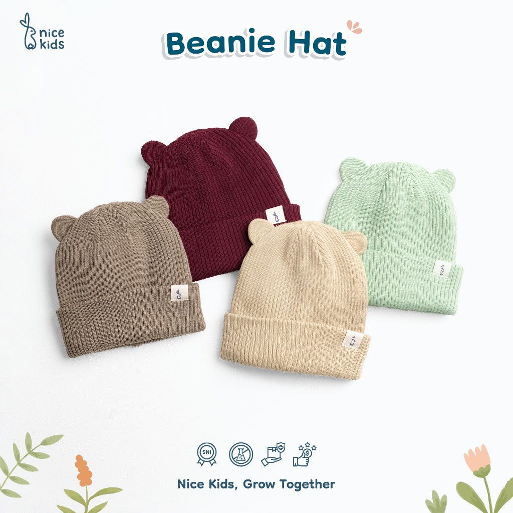 Nice Kids - Beanie Hat Baby Topi Kupluk Rajut Bayi (6-12 bulan - 4 Tahun)
