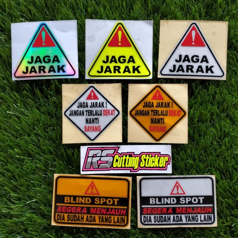 

sticker jaga jarak sticker blind spot sticker cutting