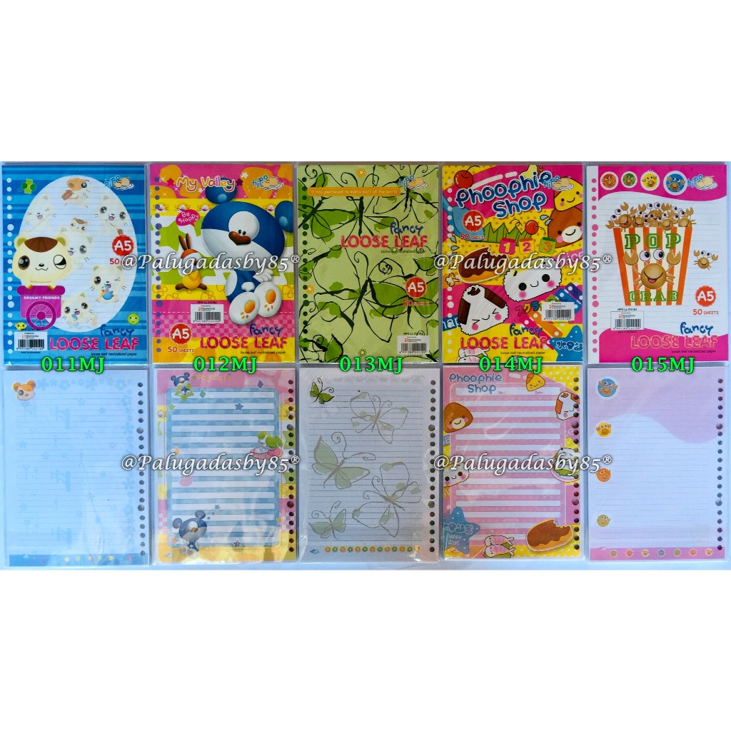 

(1 Pak Isi 50 Lembar) GROSIR Loose Leaf HIPO A5 50 Lembar Fancy Warna / HIPO Loose Leaf 50 A5 Fancy
