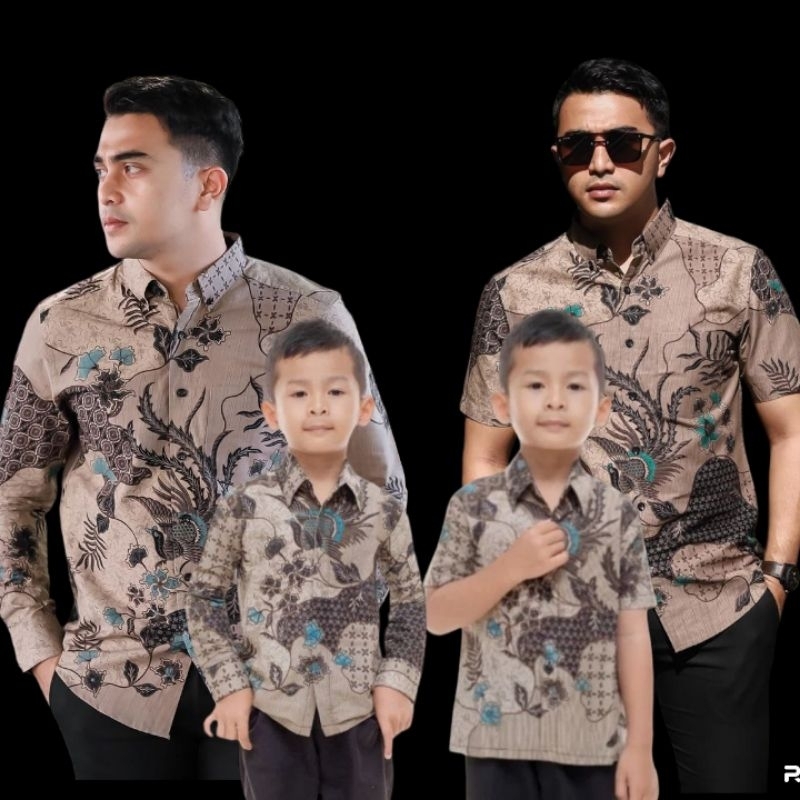 TERBARU Couple sweet | BATIK INARA DENIM | Batik Biru Denim couple batik ayah dan Batik anak cowok B