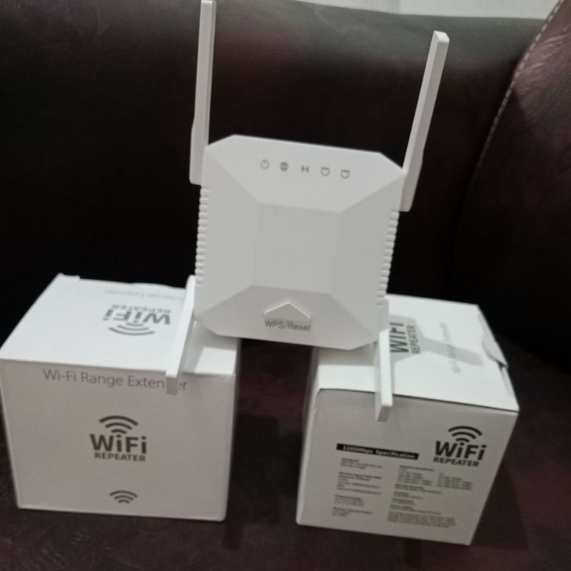 Wifi Repeater 1200Mbps Wireless 2.4 - 5Ghz  Extender Range Penguat Sinyal Wifi Router Modem Nirkabel