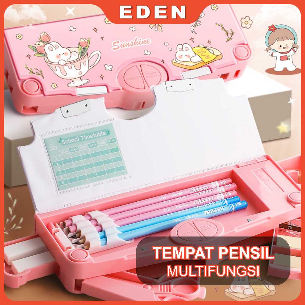 

Kotak Pensil Multifungsi Lengkap Gunting Isolasi Penghapus Penggaris Peruncing