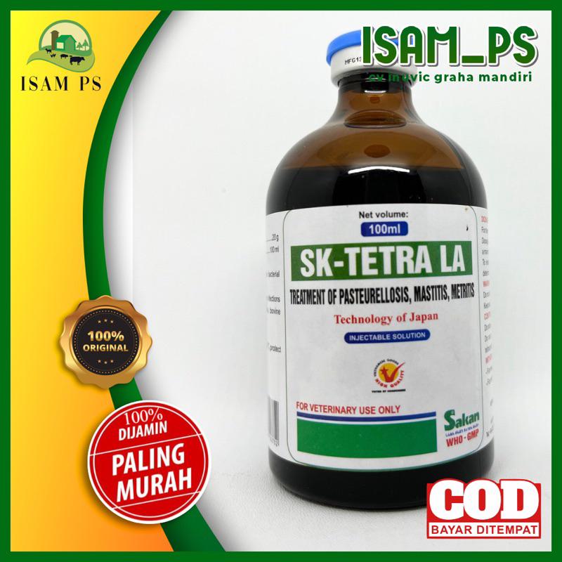 SAKAN SK-TETRA LA oxytetracycline 20% seperti limoxin la