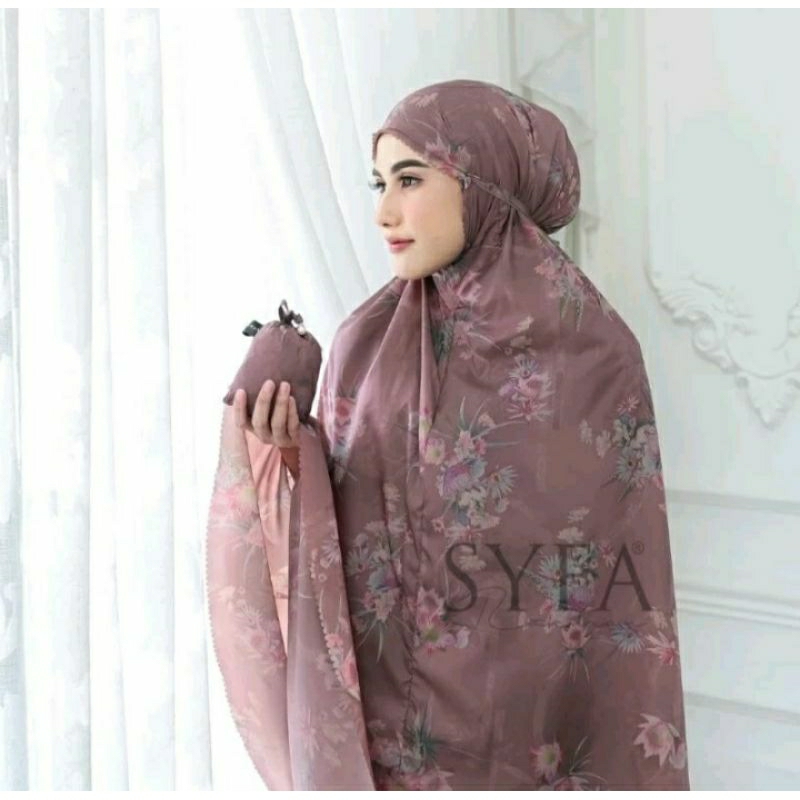 MUKENAH TRAVELING POUCH MINI MOTIF PARASUT KOREA 2 IN 1