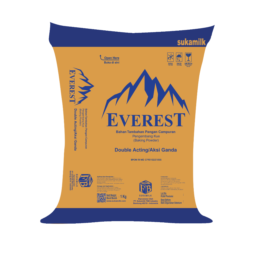 

Baking Powder Everest / Bahan Tambahan Pangan Pengembang / Penstabil Kue 1kg