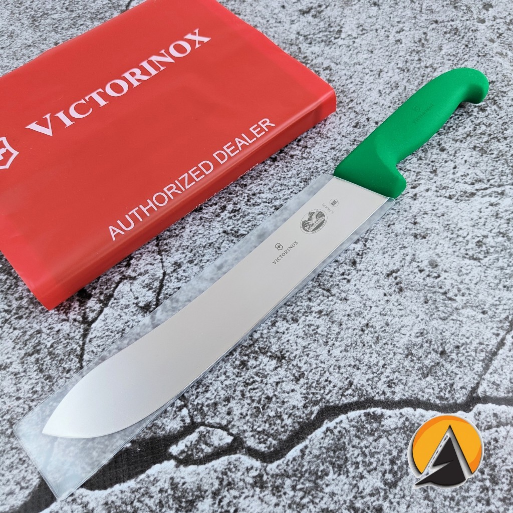 Butcher knife pisau sembelih victorinox bullnose 25 cm original swiss green 5.7404.25