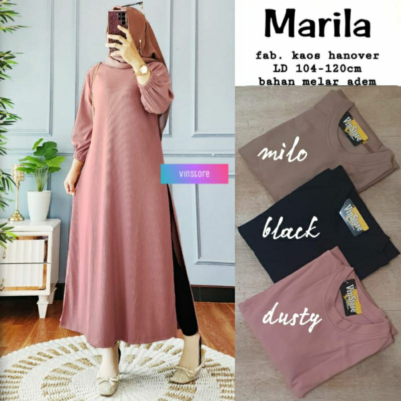 MARILA LONG TUNIK ORI BY VINSTORE // Baju Tunik Wanita Kekinian Terbaru