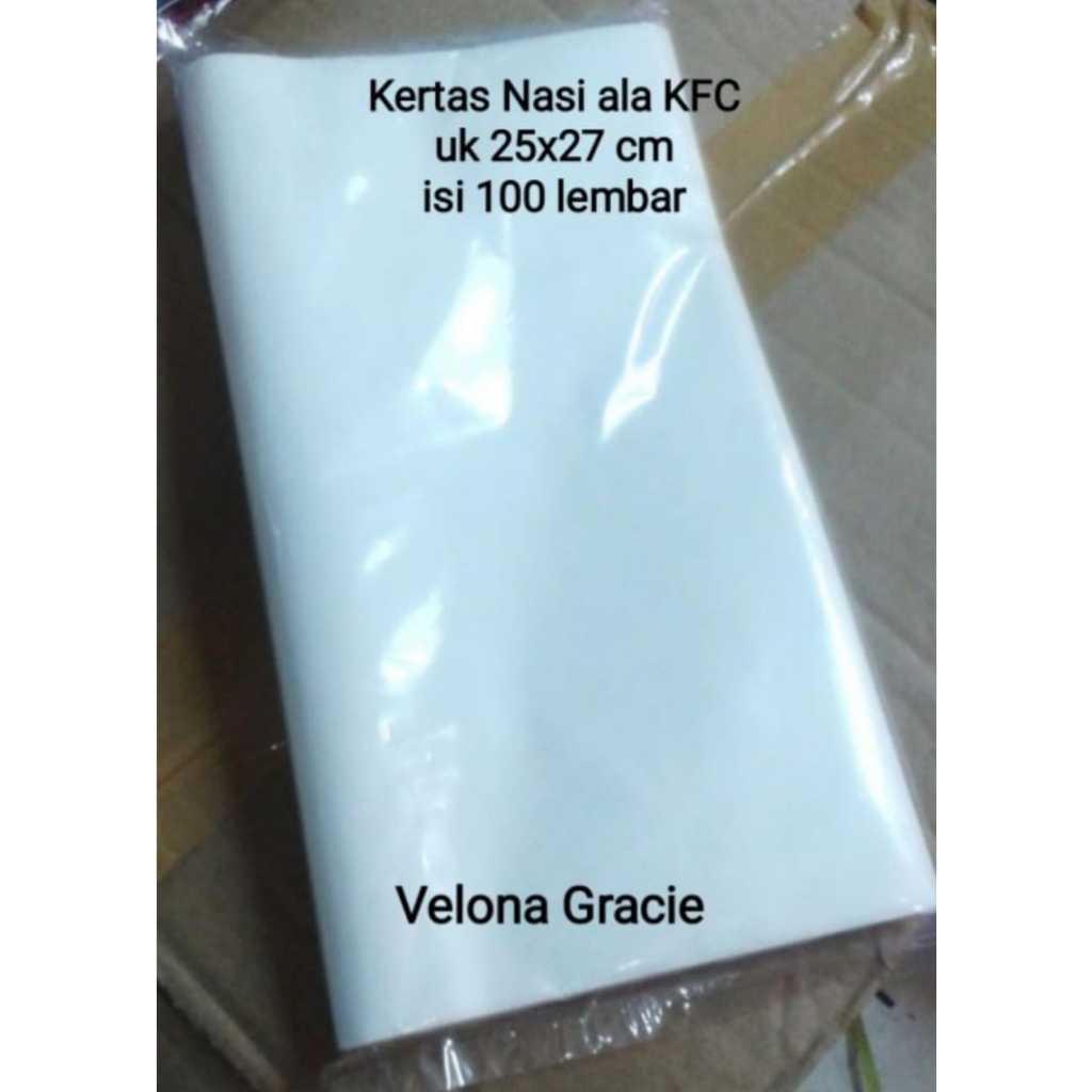 Kertas Nasi Putih Fast Food ala KFC McDonald 1 pak isi 100 lembar