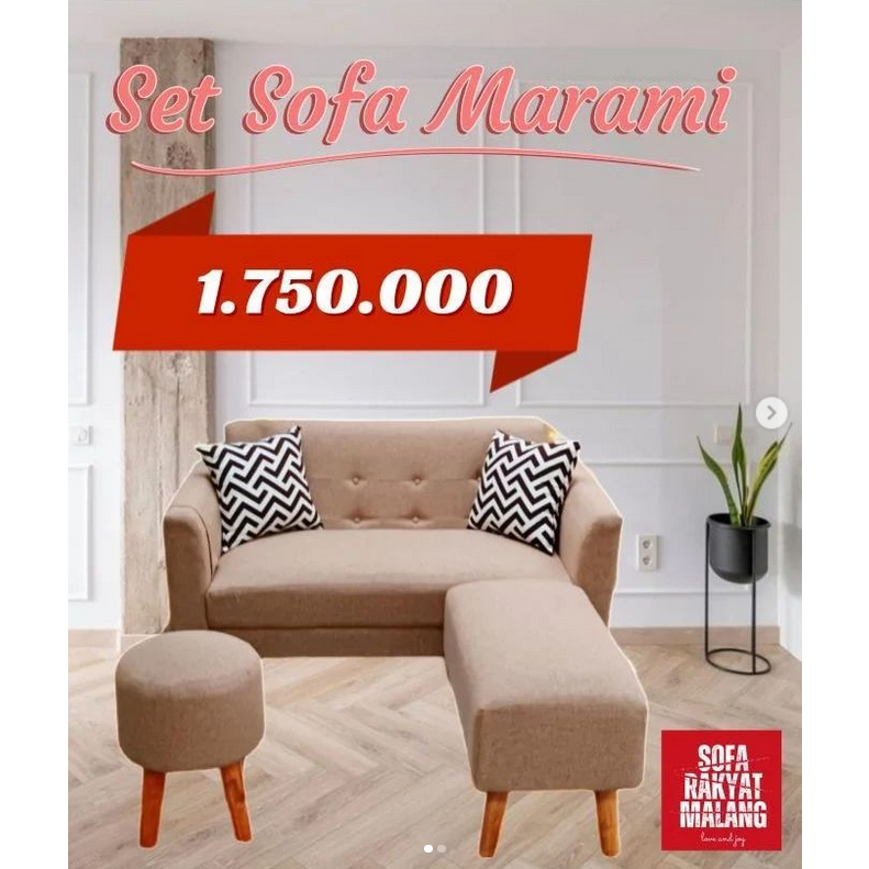 Set Sofa + Bench + Stool