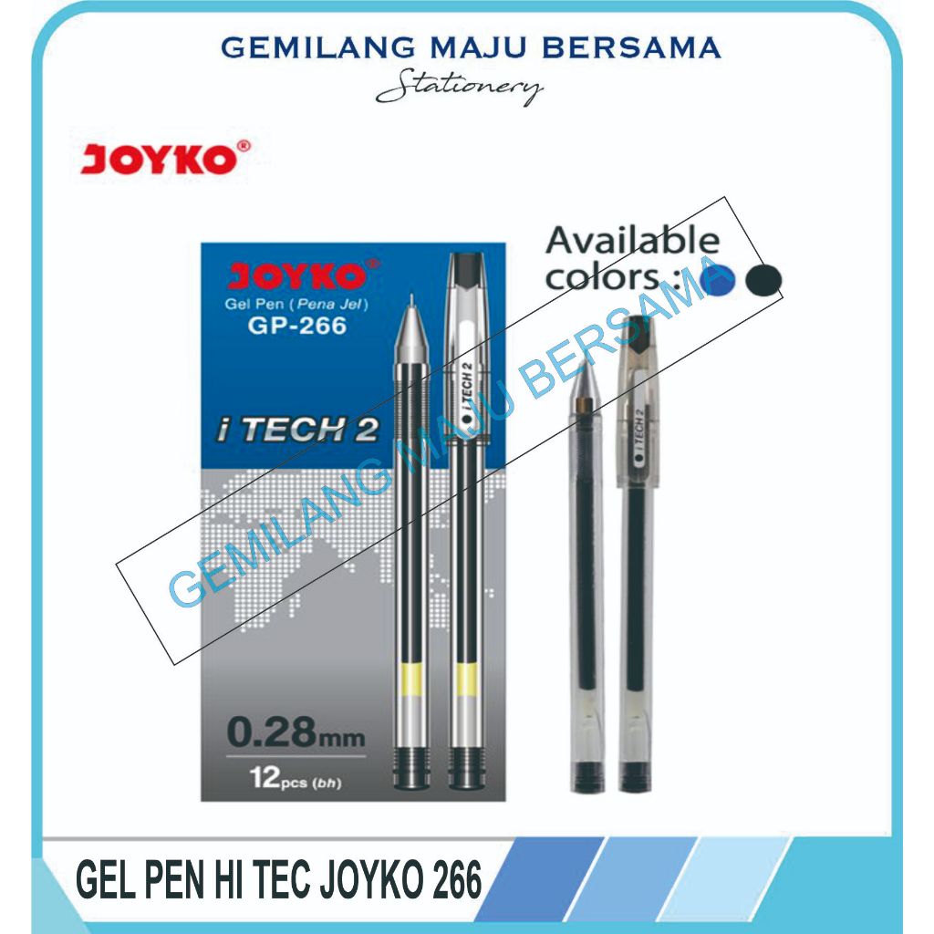 

Bolpen Gel Joyko Hi tec / Itech 266 (Harga Per Lsn = 12 buah)