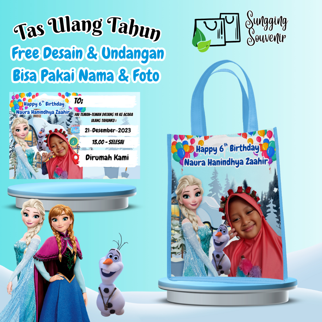 

Paket 60 Tas Ulang Tahun Free Undangan Anak Snack Bisa Custom Muat Kfc