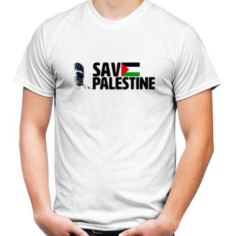 Kaos Palestina, Palestine will be free. Kaos PALESTINA putih