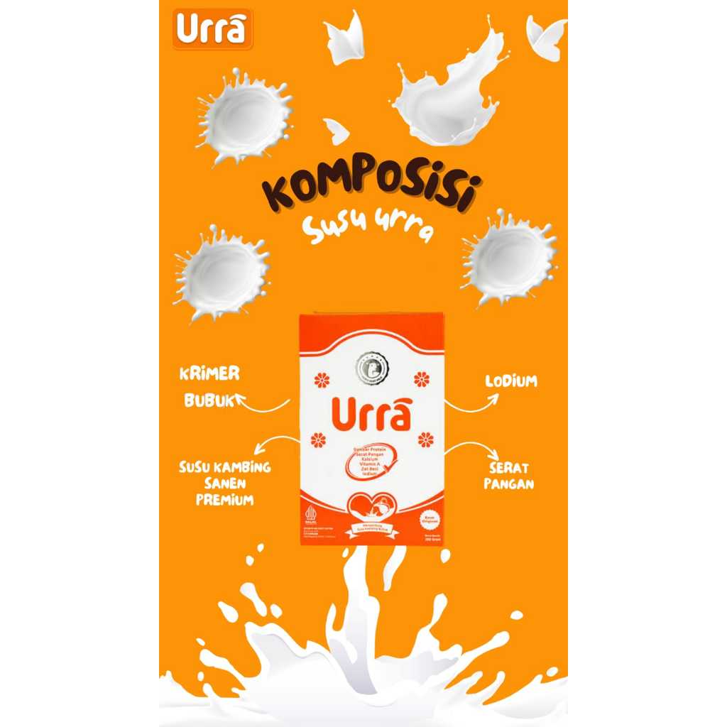 

Susu Urra Susu Kambing Eropa Penambah Nafsu Makan Anak, Pertumbuhan Tulang Anak, 200gr, Halal BPOM - Sorong