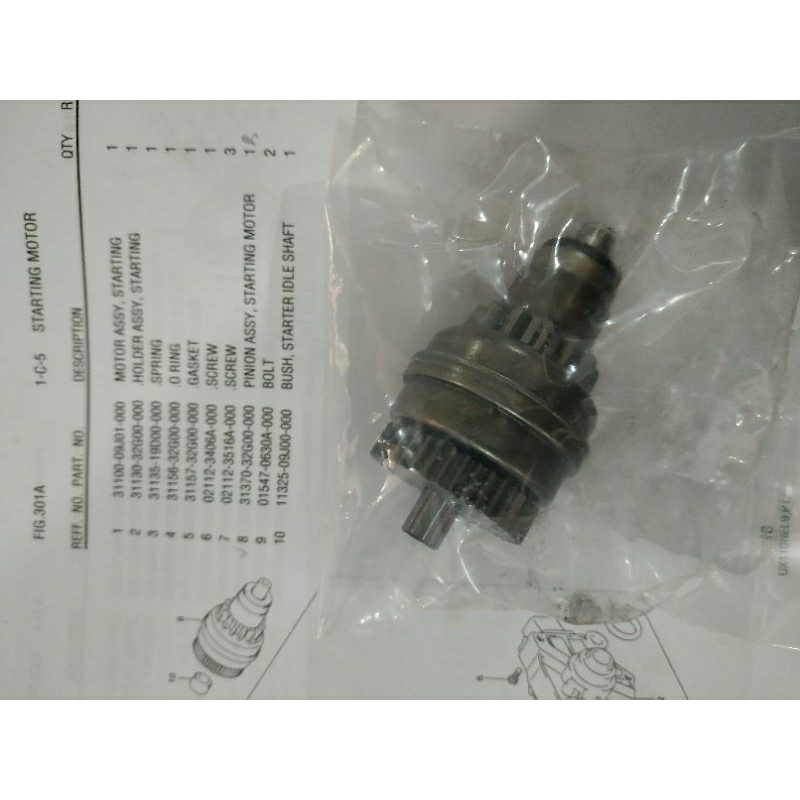 Pinion Gear Starter Suzuki Nex Fi dan Nex 2