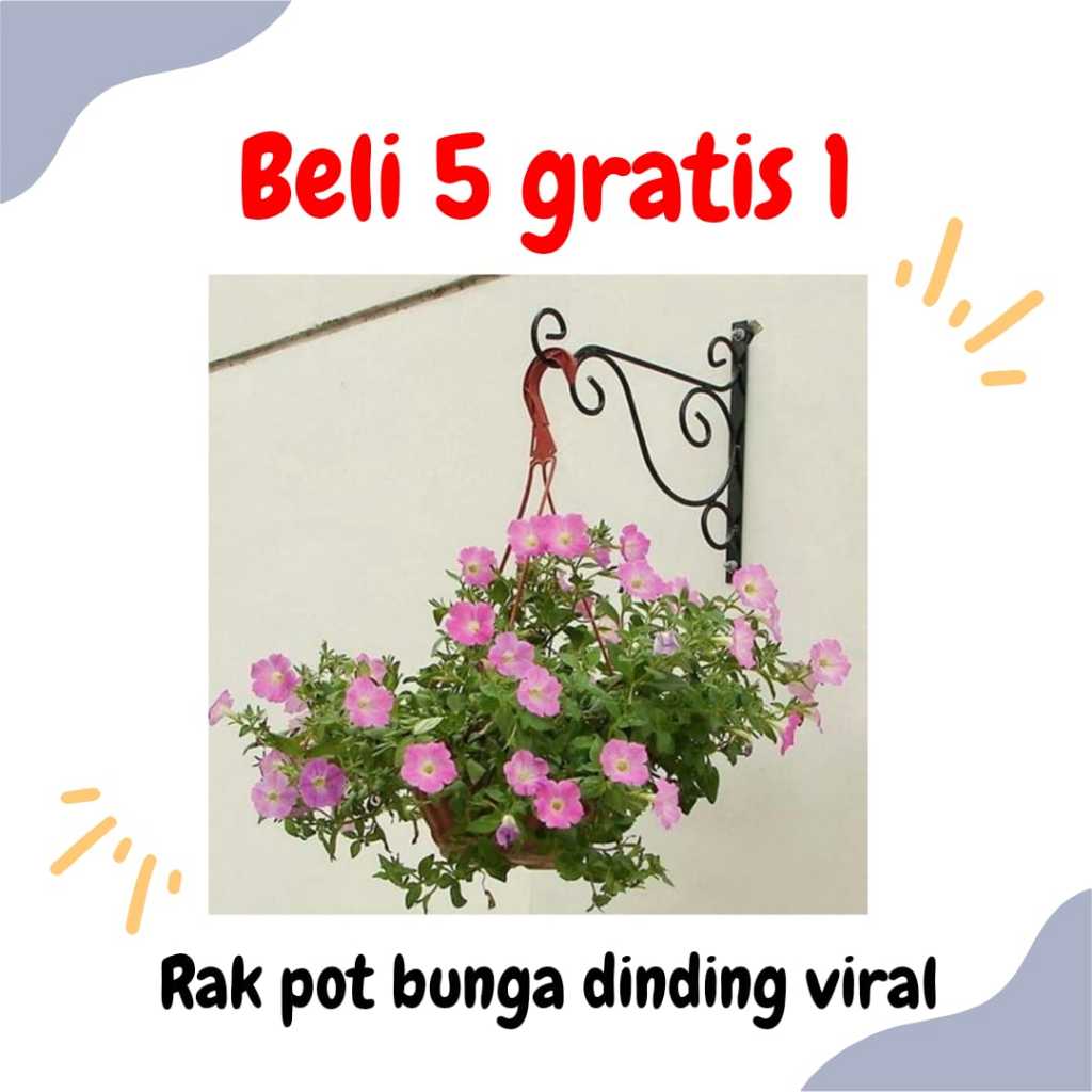 Rak Pot bunga Gantung Standing Pot Dinding Pot Gantung besi Rak Pot Bunga Besi