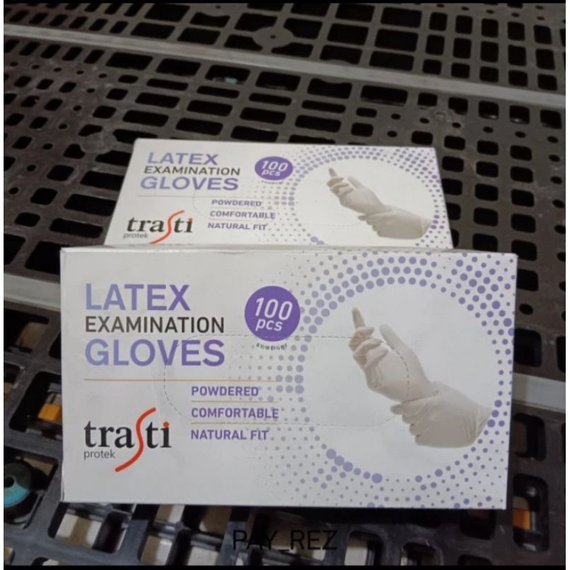 Sarung Tangan Medis Latex Powder Trasti 100 pcs