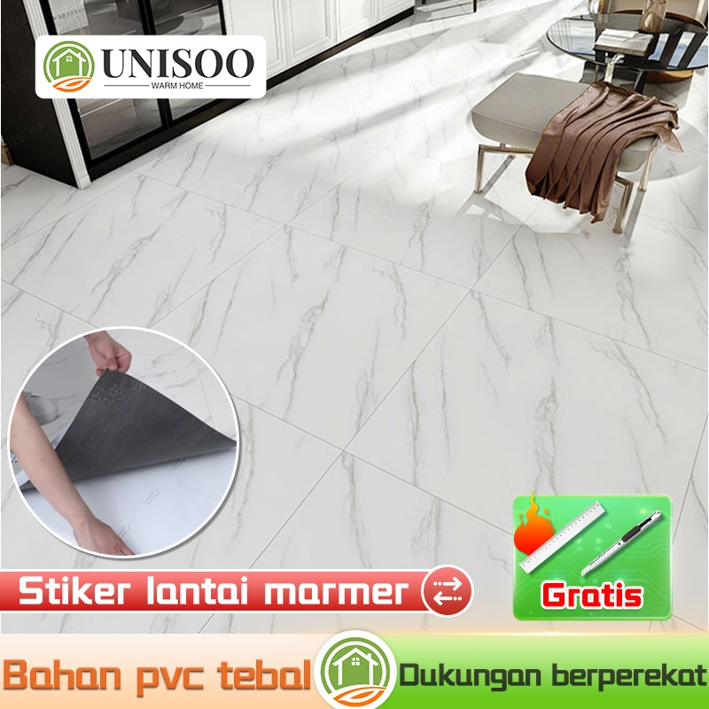 STOK READY Vinyl Lantai Marbel (31x31 cm ) Stiker Lantai Marmer Stiker Lantai Keramik Semen Bahan: P