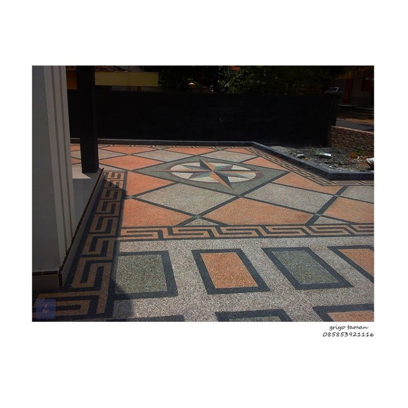 LANTAI GARASI BATU SIKAT BATU ALAM