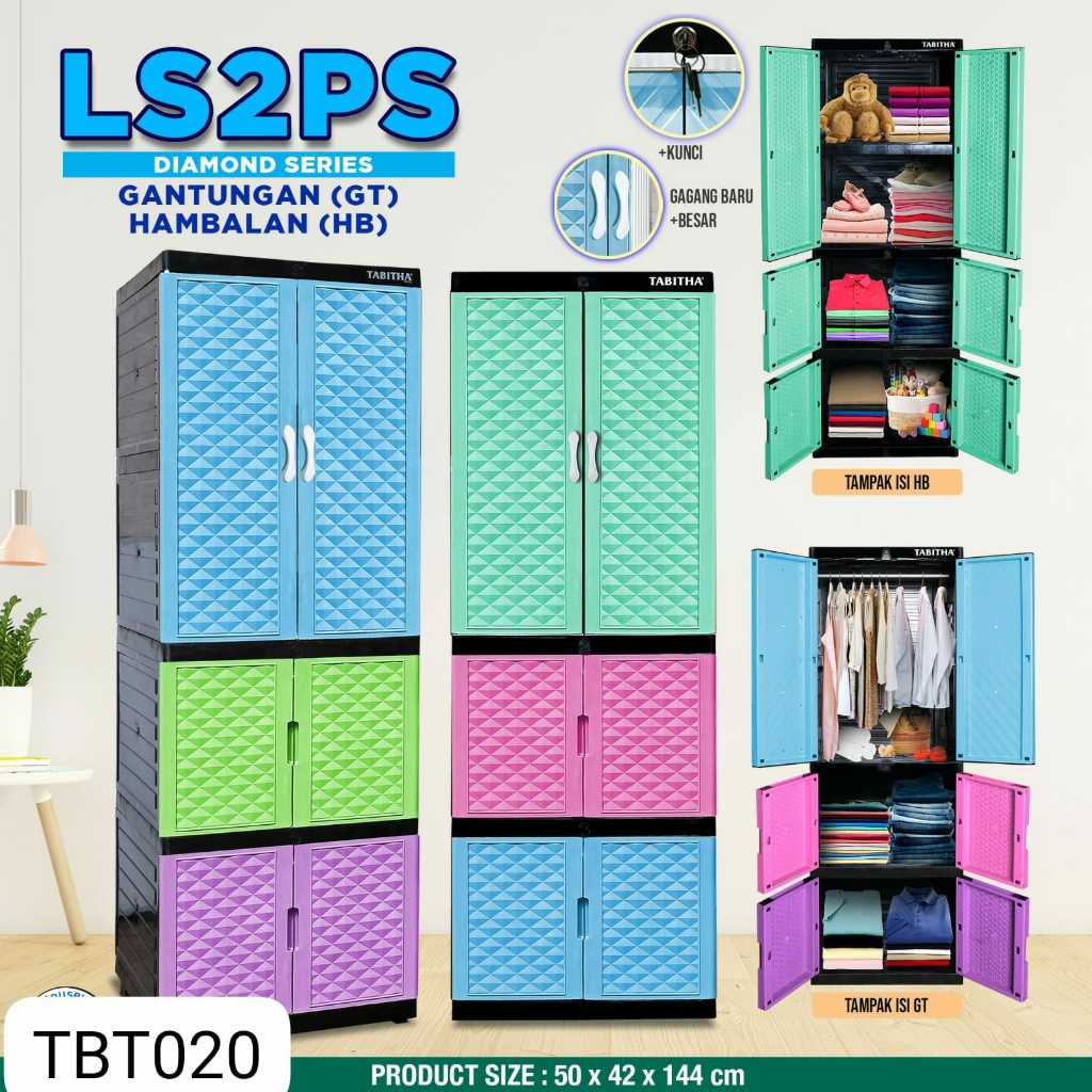 LEMARI TABITHA / LEMARI 3 SUSUN / LEMARI 4 SUSUN / LEMARI 5 SUSUN / LEMARI KACA FREE DUS VD