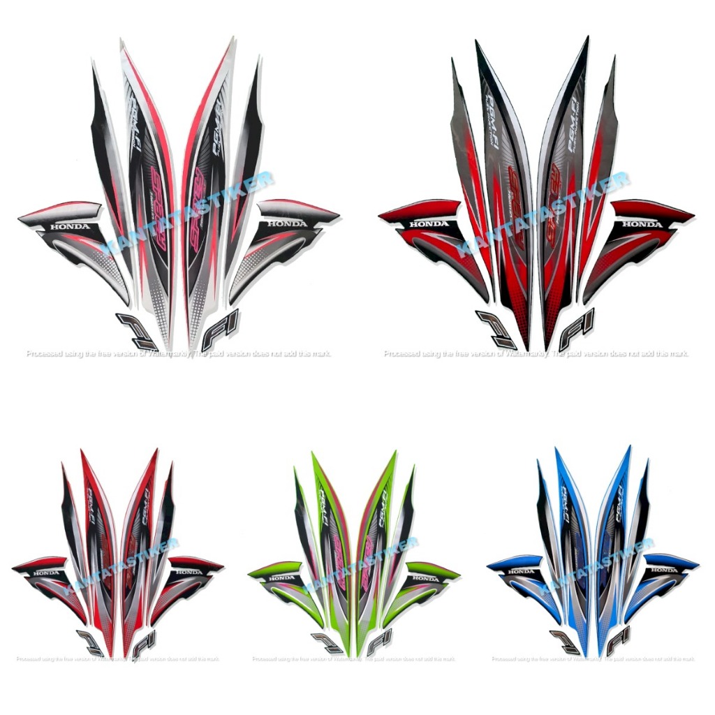 STIKER STRIPING LIS BODY MOTOR SPACY 2012 FI FULLSET