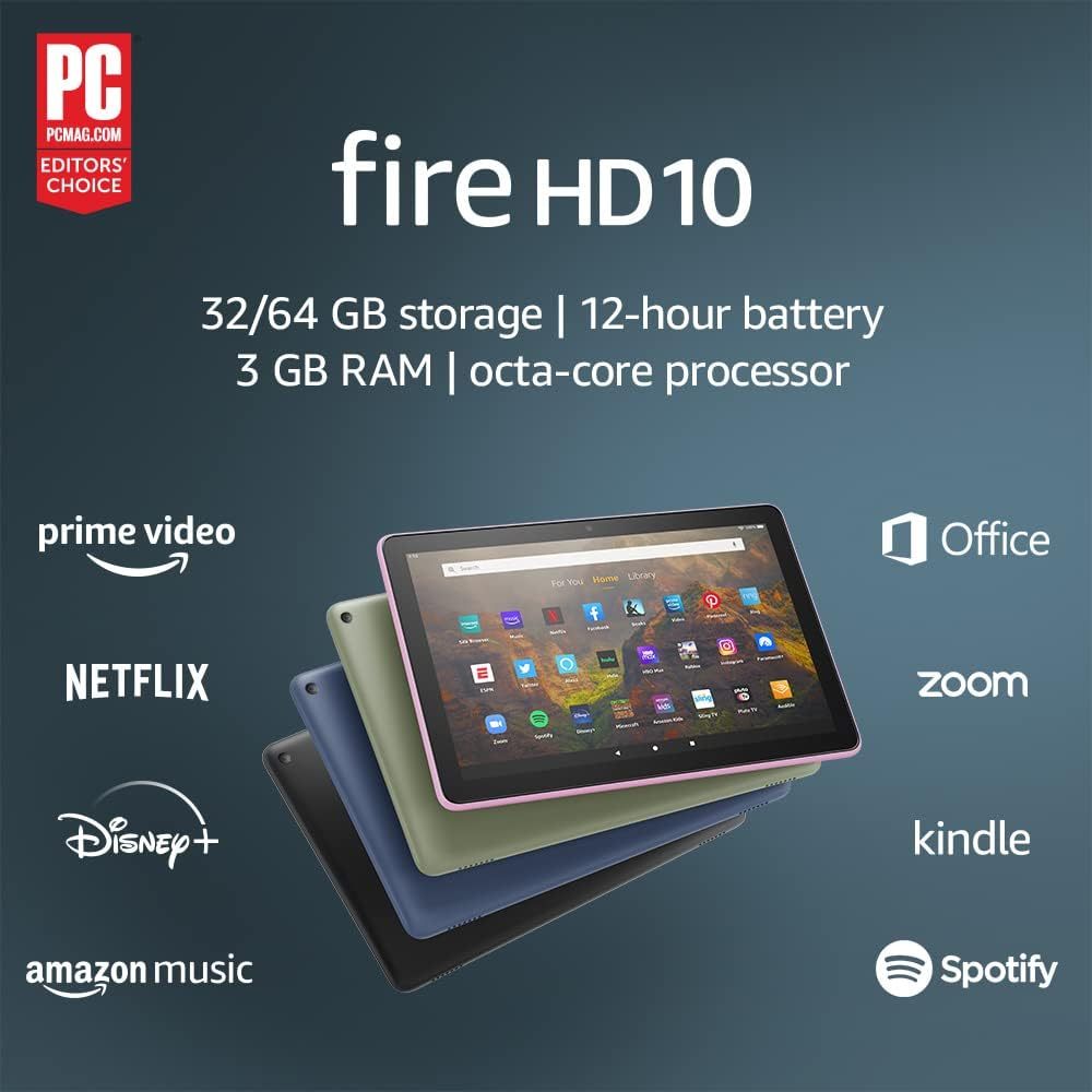 PROMO AMAZON NEW KINDLE FIRE HD 10 2021 TABLET 10.1" 32GB UP TO 1TB